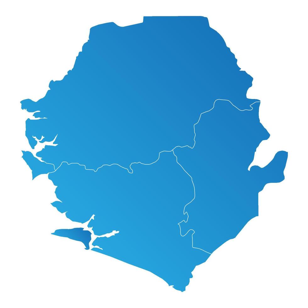 Sierra Leone district Country land Map vector