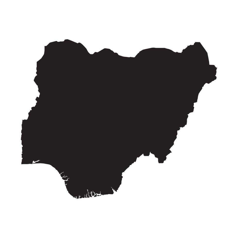 Silhouette of a Nigeria Country land Map vector