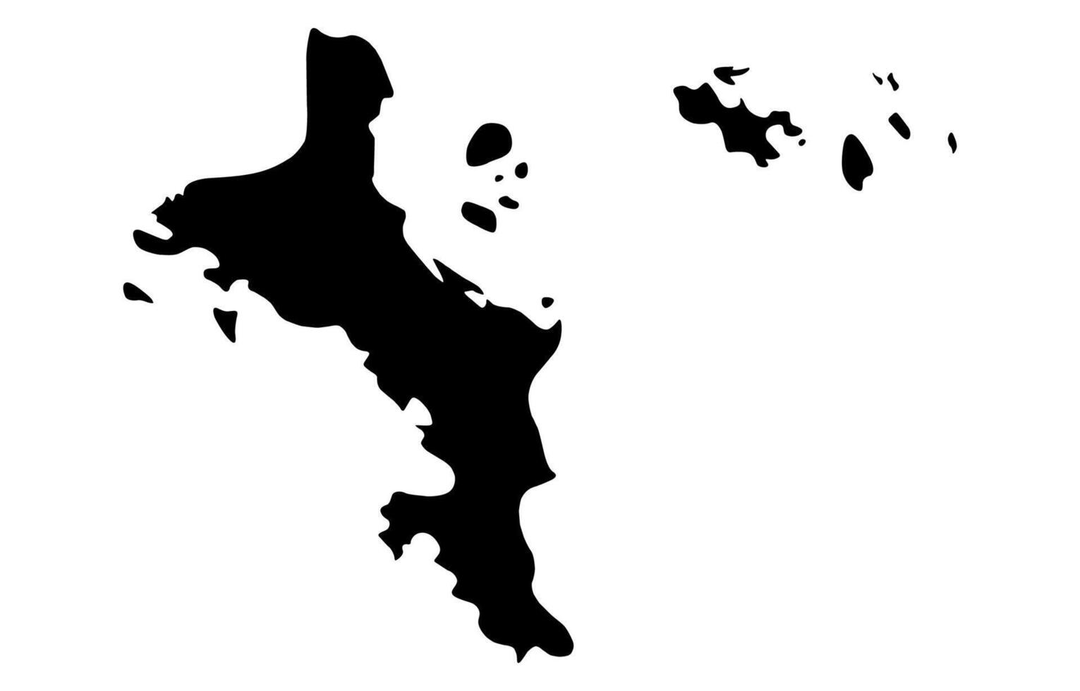 Silhouette of a Seychelles Country land Map vector