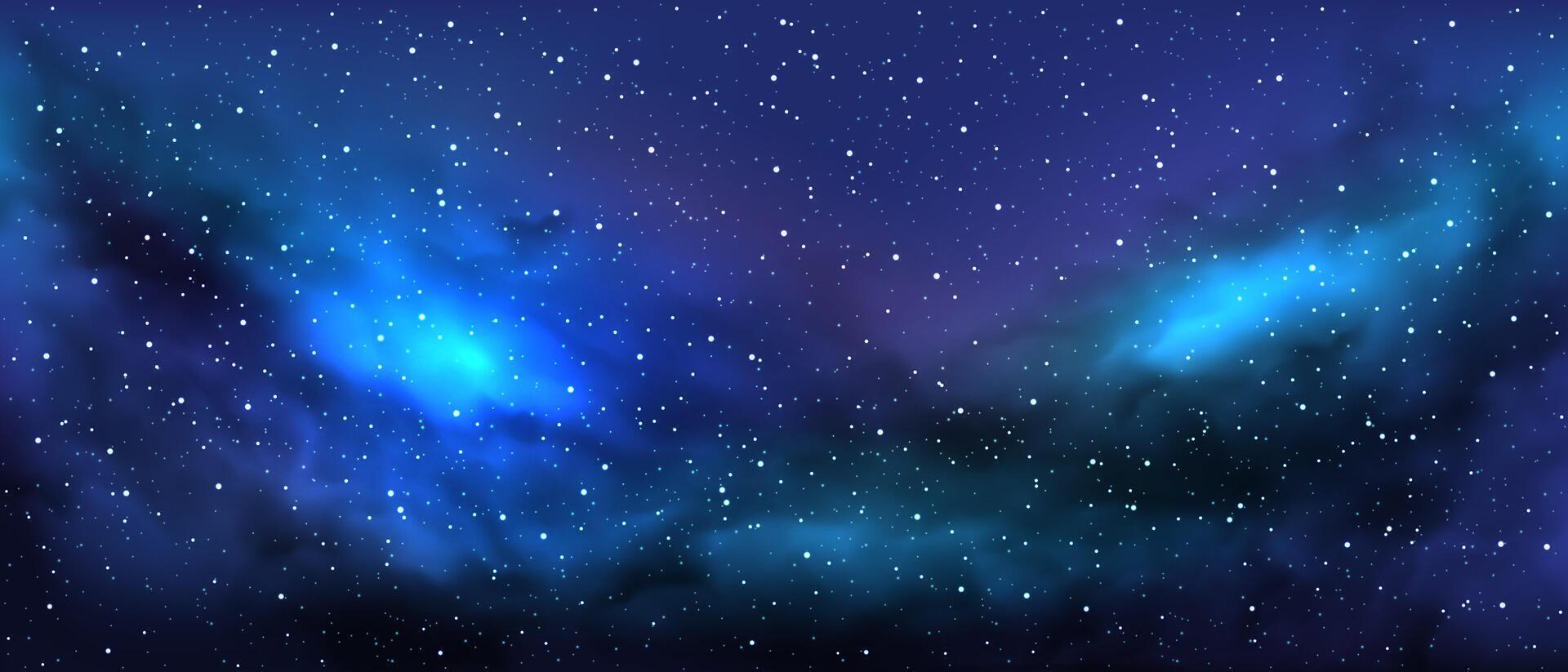 Sky galaxy cloud nebula stars dark night universe milky way cosmos background vector