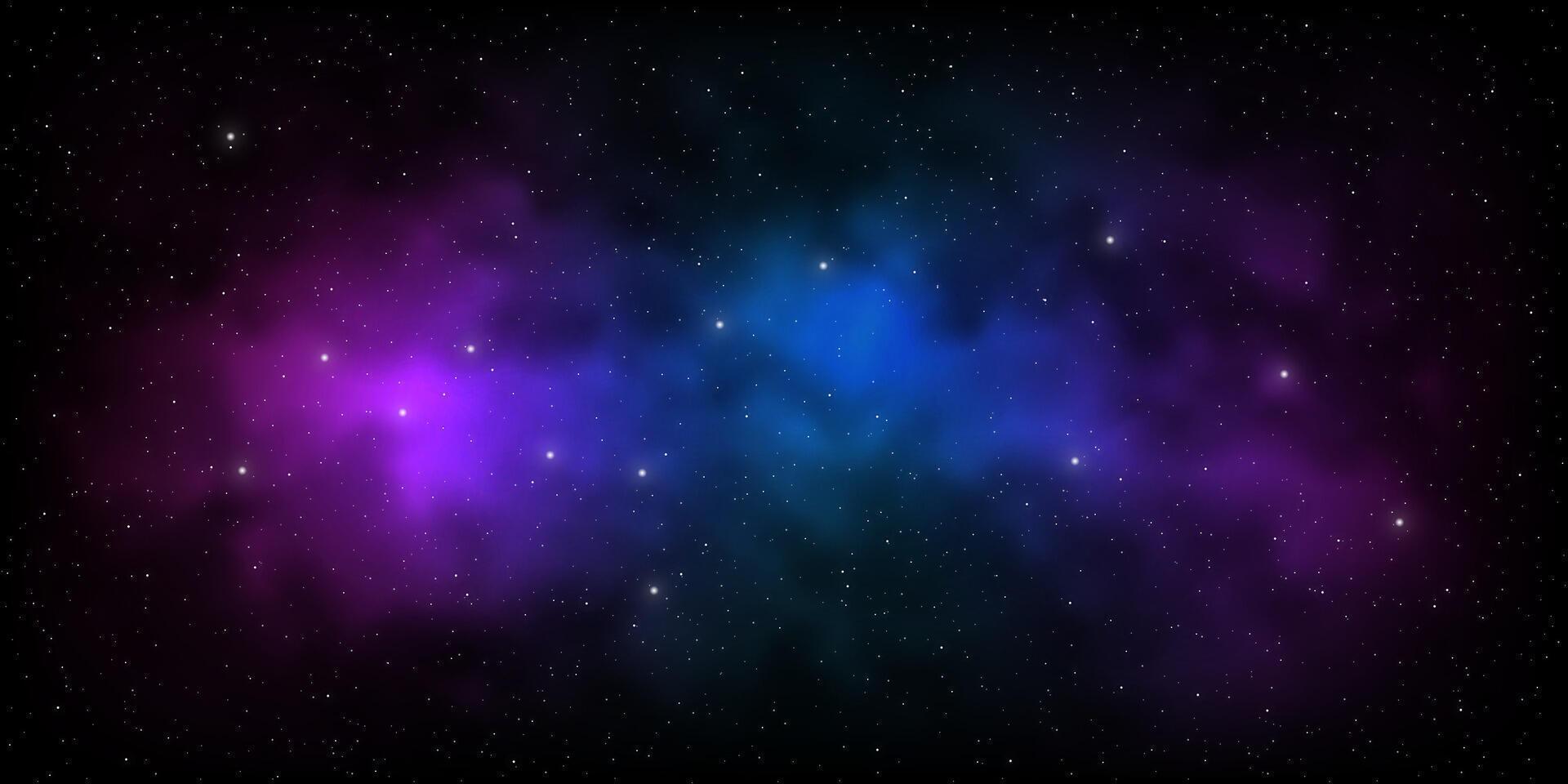 Sky galaxy cloud nebula stars dark night universe milky way cosmos vector