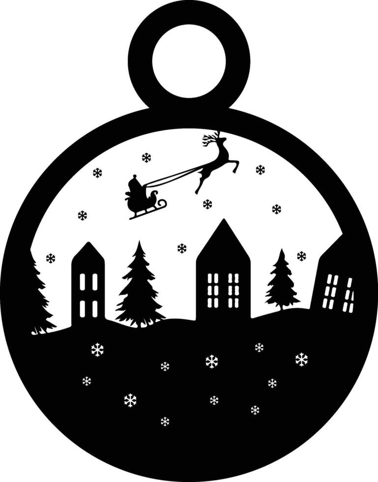 Christmas ornament ball vector