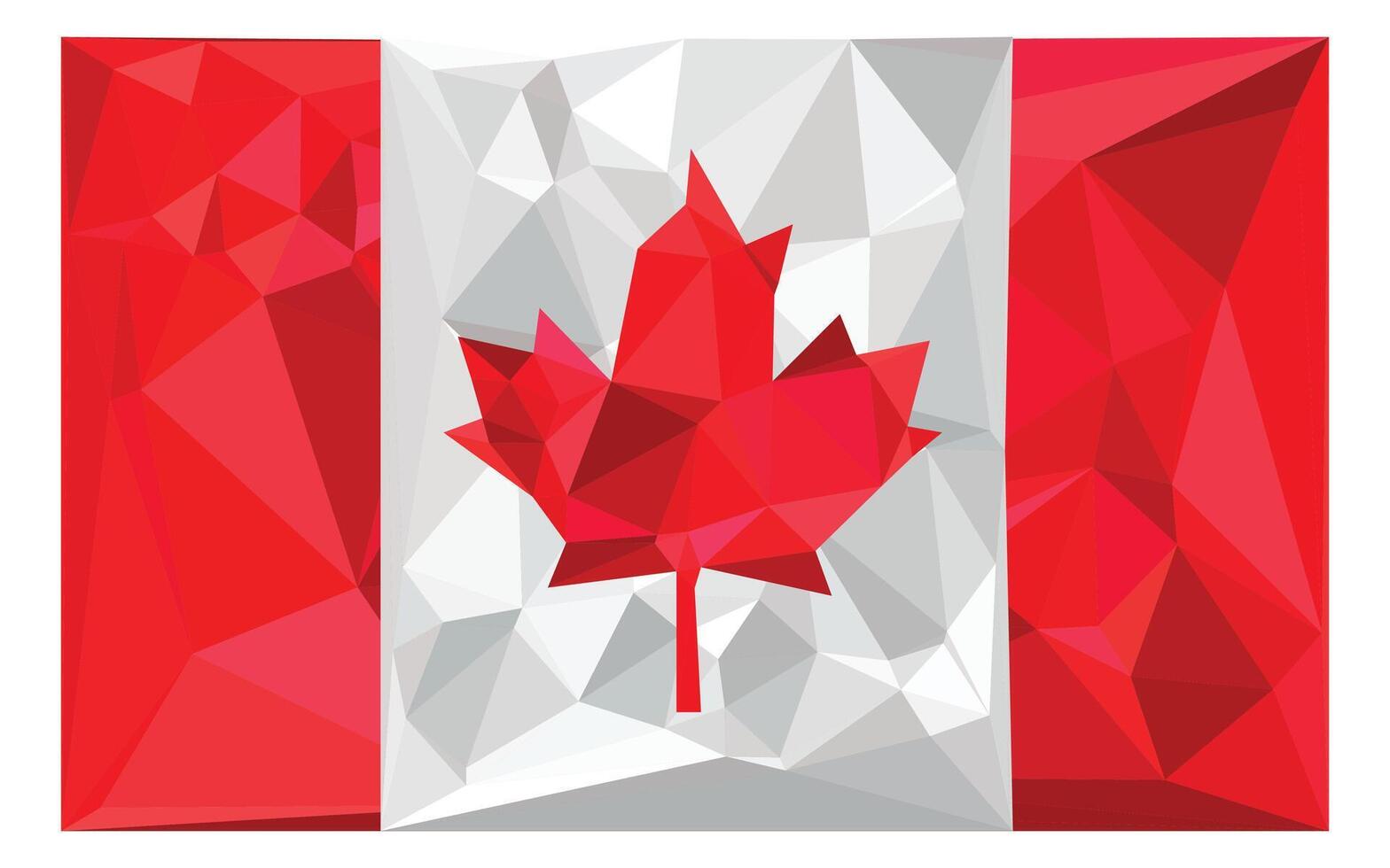 Canada Flag Realistic polygonal background vector