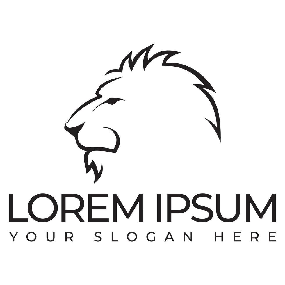 Unique lion head logo image vector