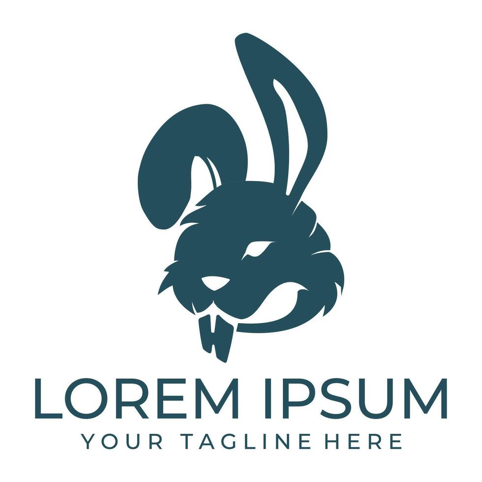 Rabbit logo or icon design vector