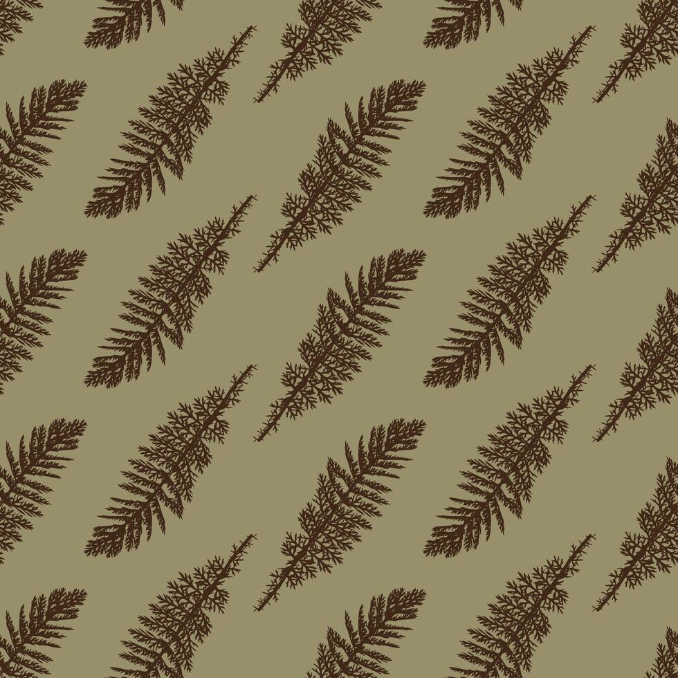 nature elements, autumn yarrow seamless pattern, fall cozy pattern vector