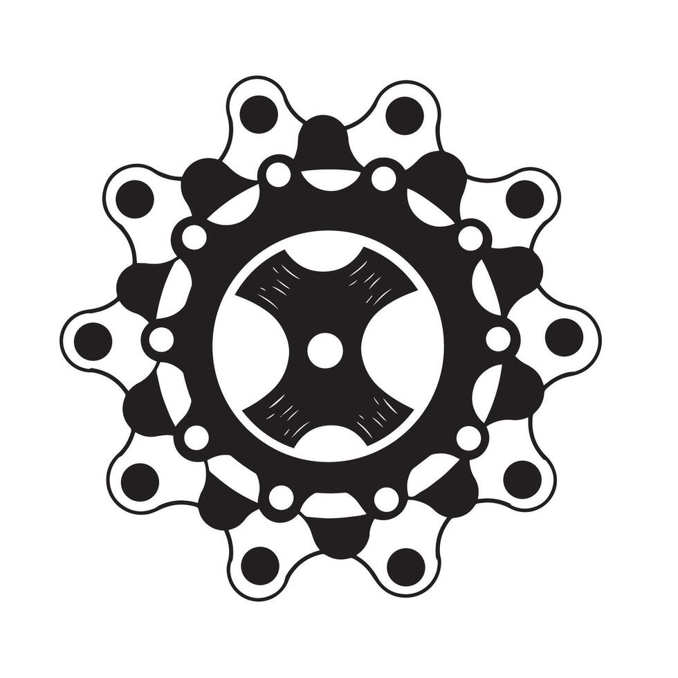 simple gear icon for business mechanism and setting illustration vector