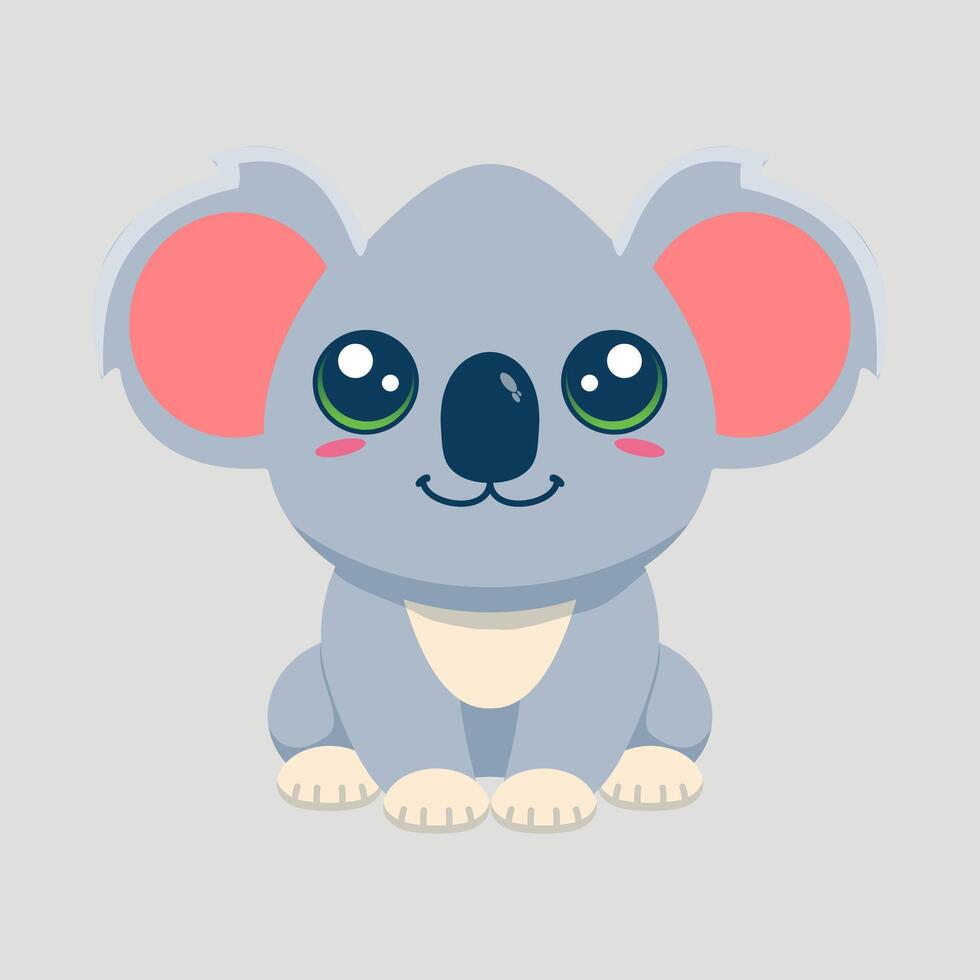 Cute koala animal cartoon illustration design vector