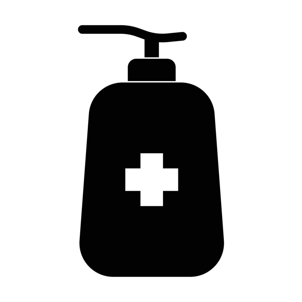 Hand sanitizer icon on white background vector
