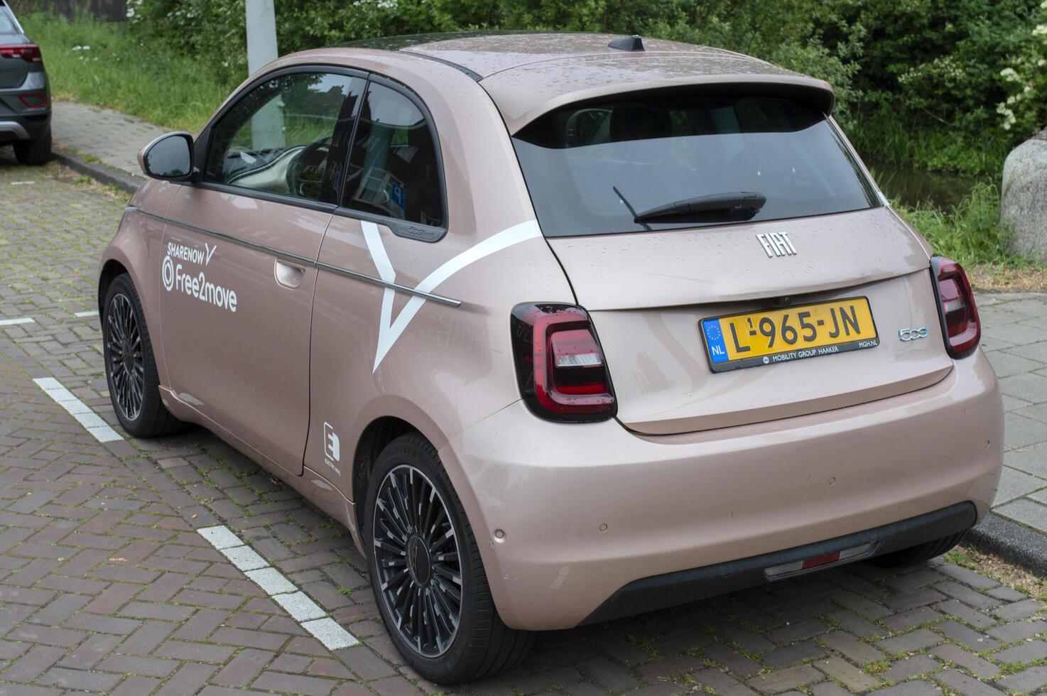 Fiat 500 Sharenow Free2move Car At Amsterdam The Netherlands 17-5-2024 photo