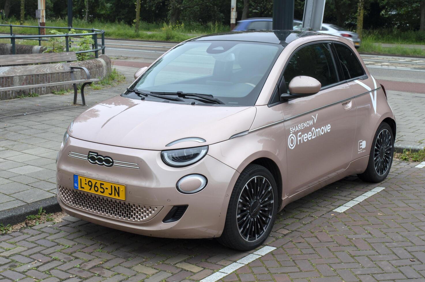 Fiat 500 Sharenow Free2move Car At Amsterdam The Netherlands 17-5-2024 photo