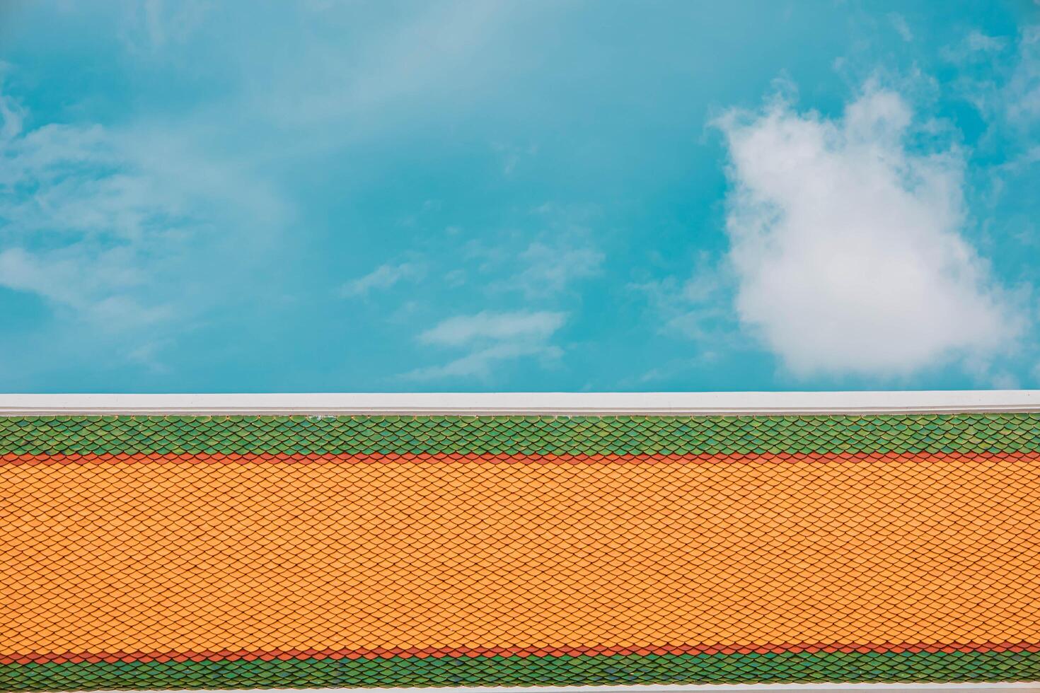 Texture of the roof in Wat Pho in Bangkok, Thailand. photo