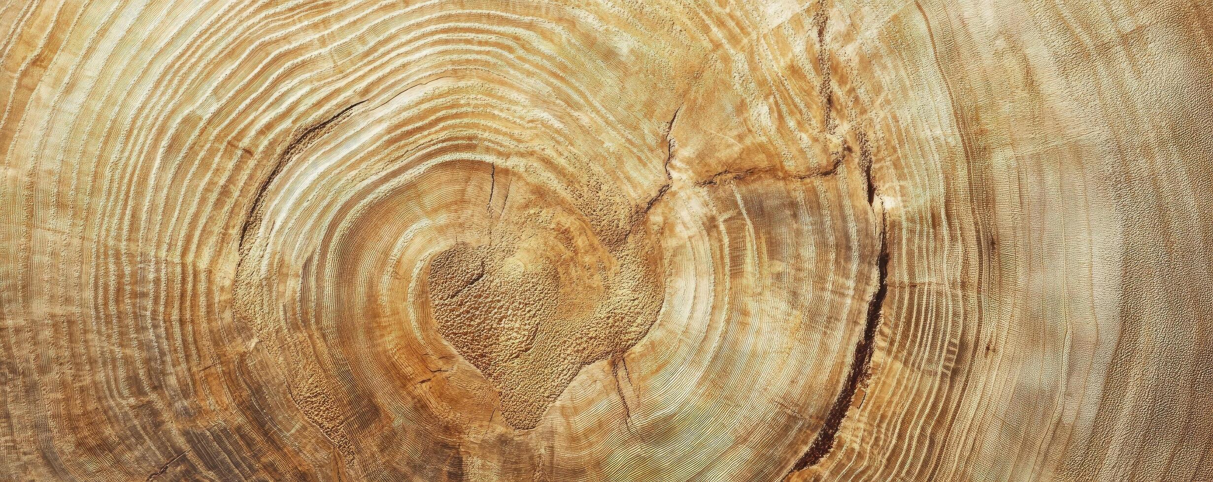A cross slice of wood Background with wood grain texture. photo