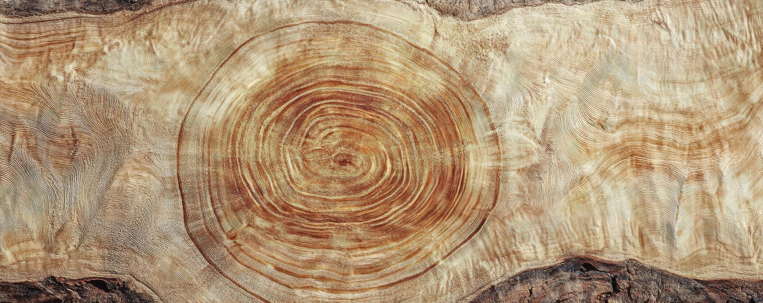 A cross slice of wood Background with wood grain texture. photo
