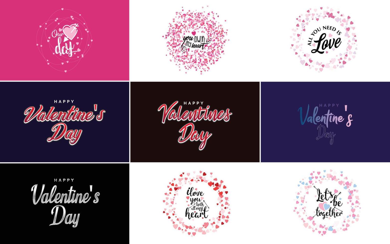 illustration of a heart shaped wreath with Happy Valentine s Day text vector