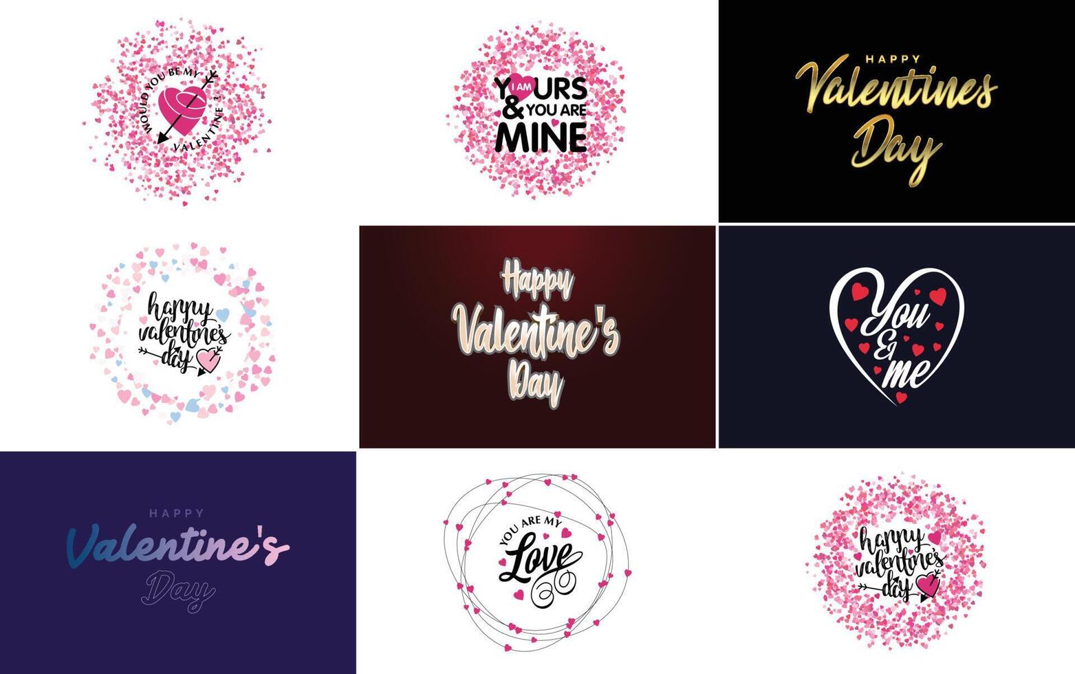 Love word art design with a heart shaped gradient background vector