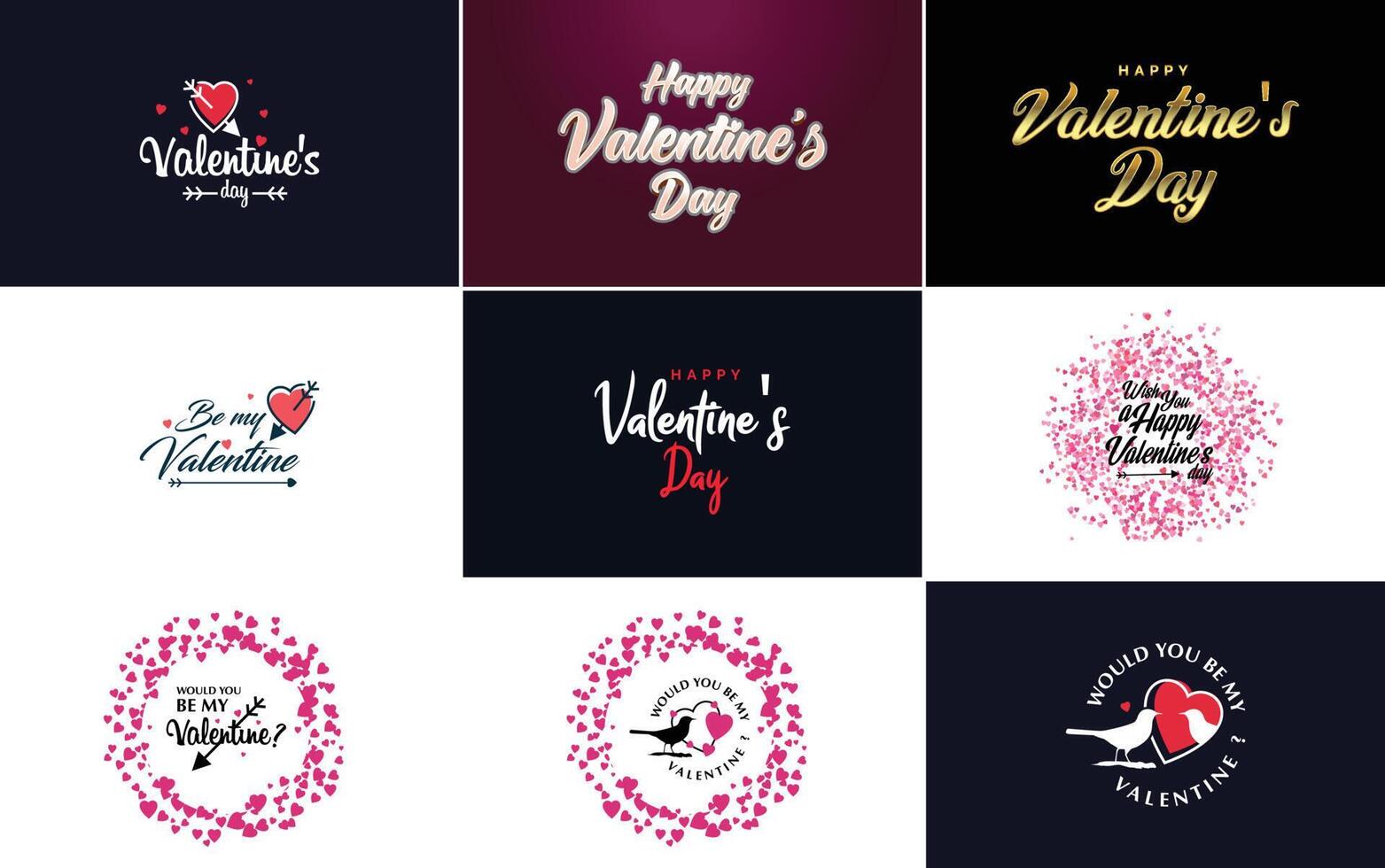Love word art design with a heart shaped gradient background vector