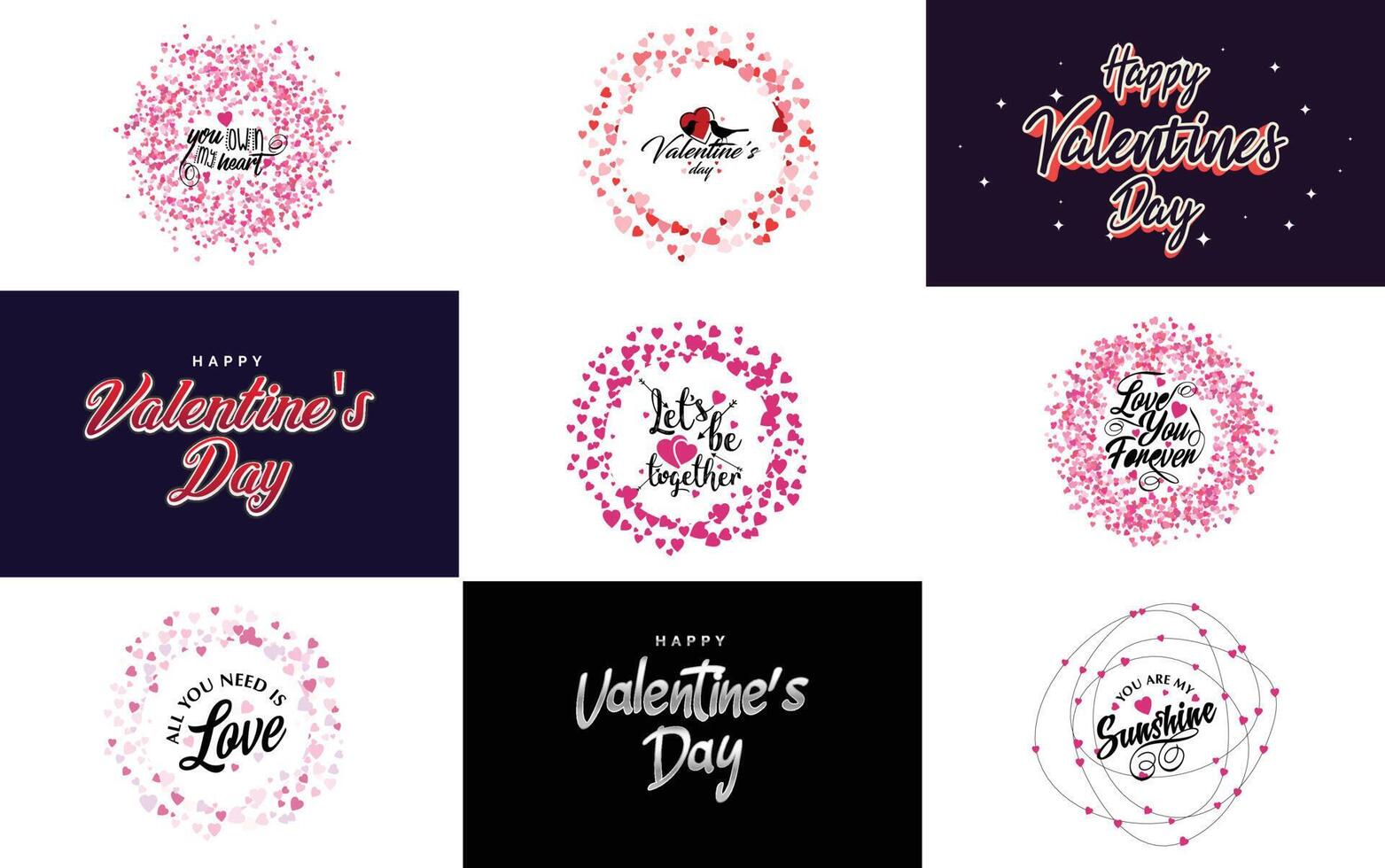Love word art design with a heart shaped gradient background vector