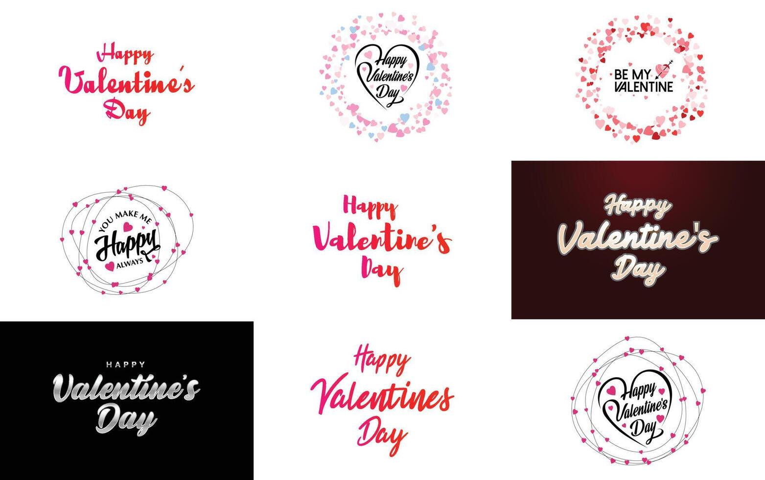 Love word art design with a heart shaped gradient background vector