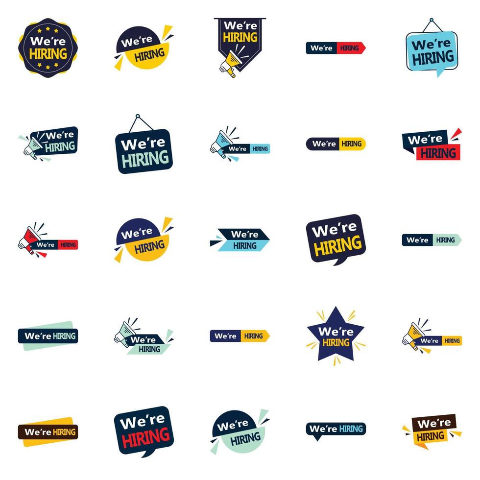 25 We re Hiring element Graphics to attract top talent vector
