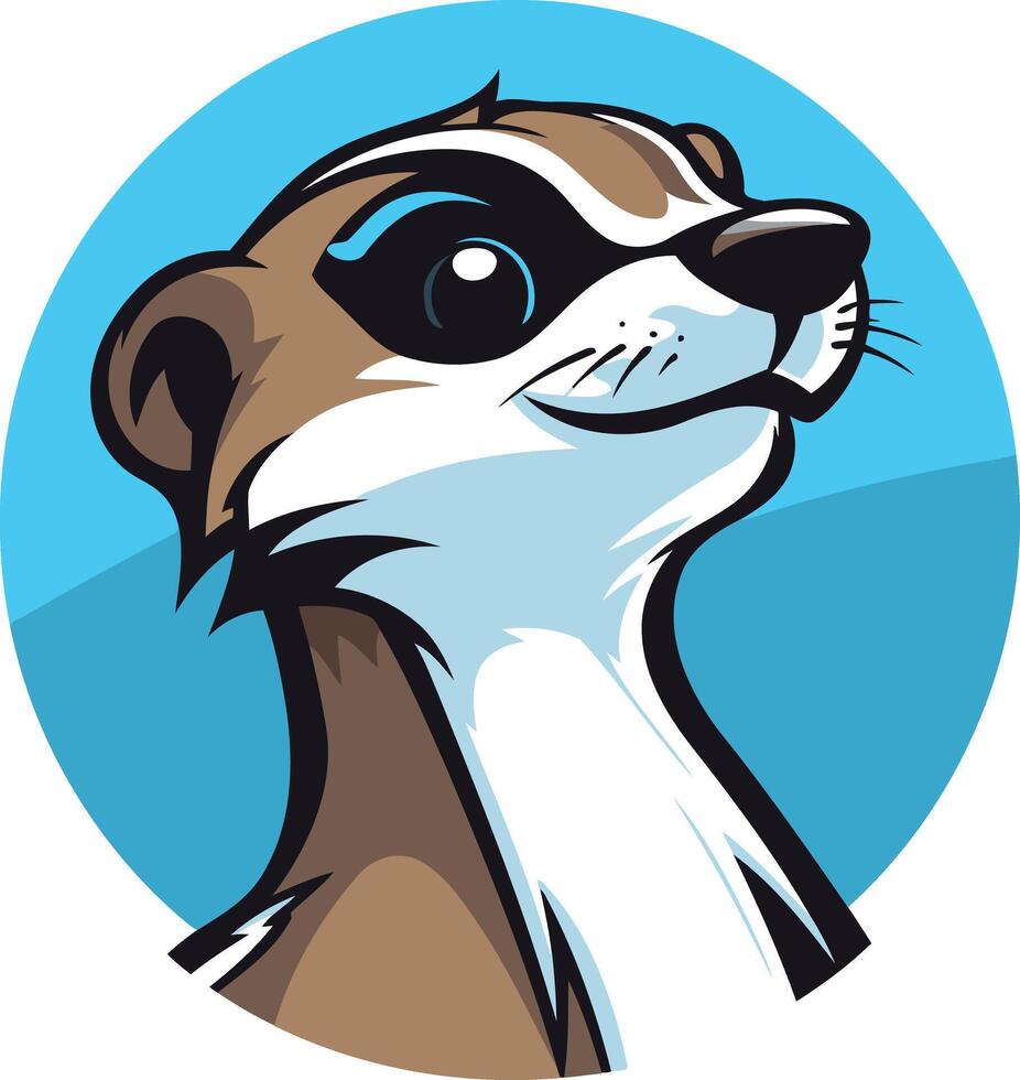Cute cartoon meerkat mascot with big eyes and a playful smile vector