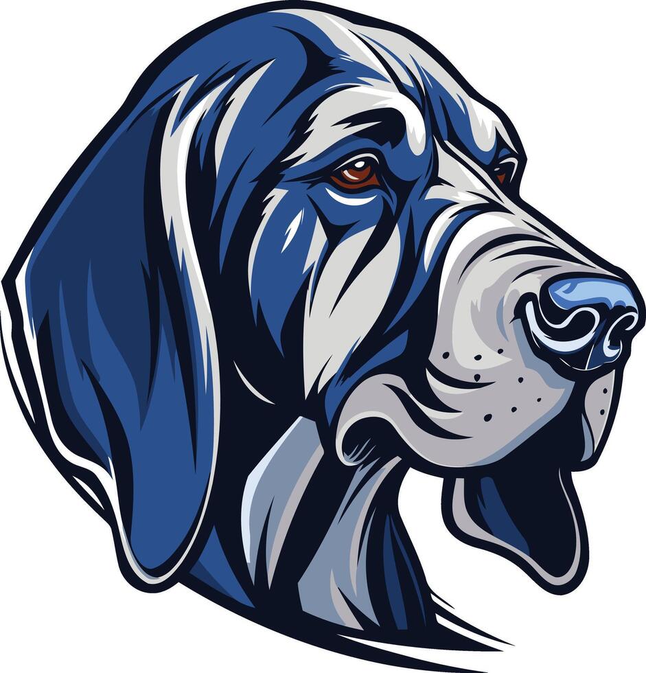 A powerful and detailed element illustration of a dog s head, perfect for branding, logos, or sports team mascots vector
