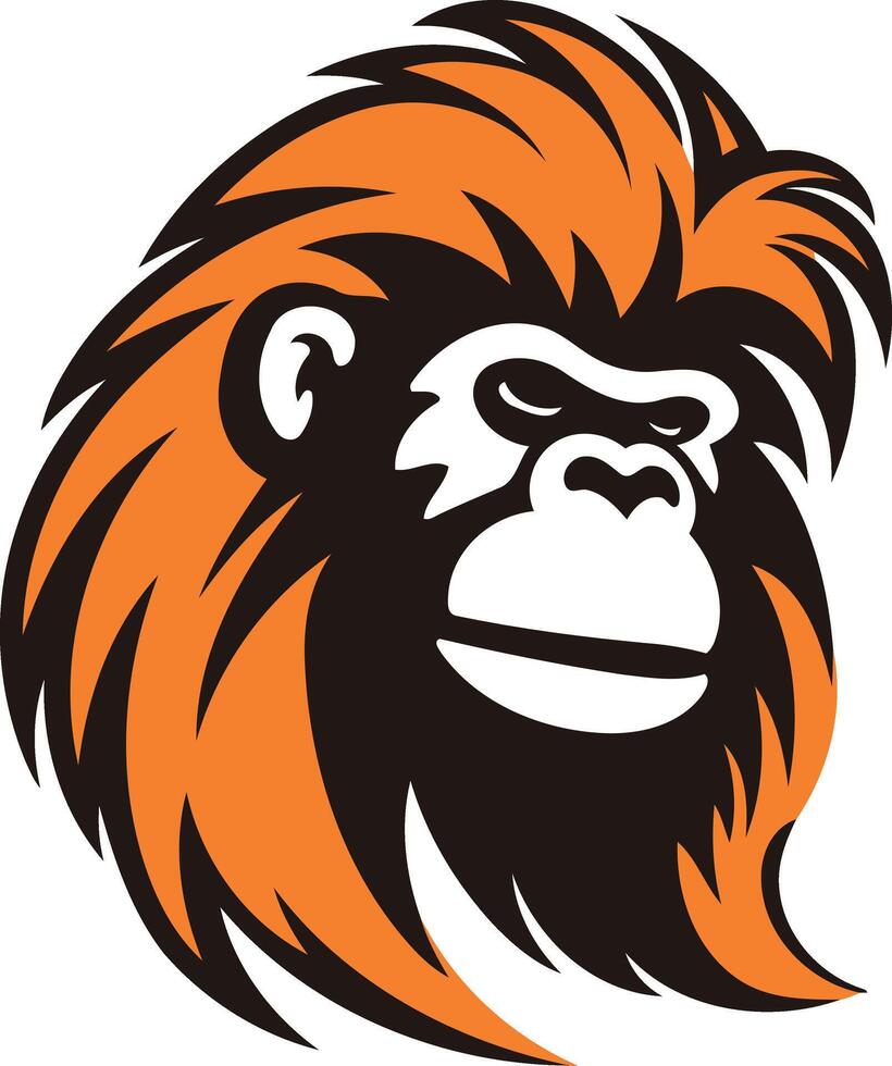 A fierce and stylized illustration of a gorilla s head, perfect for sports teams, branding, or any design needing a powerful symbol vector