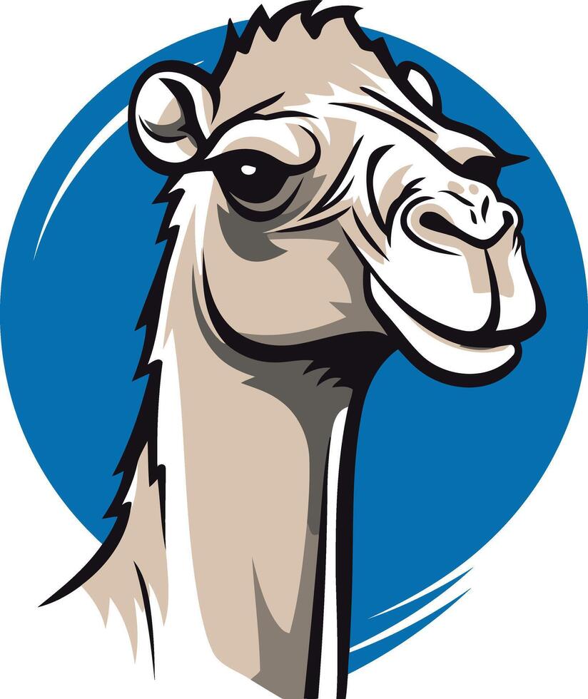 A friendly cartoon camel with a big smile, perfect for branding, logos, or kids illustrations vector