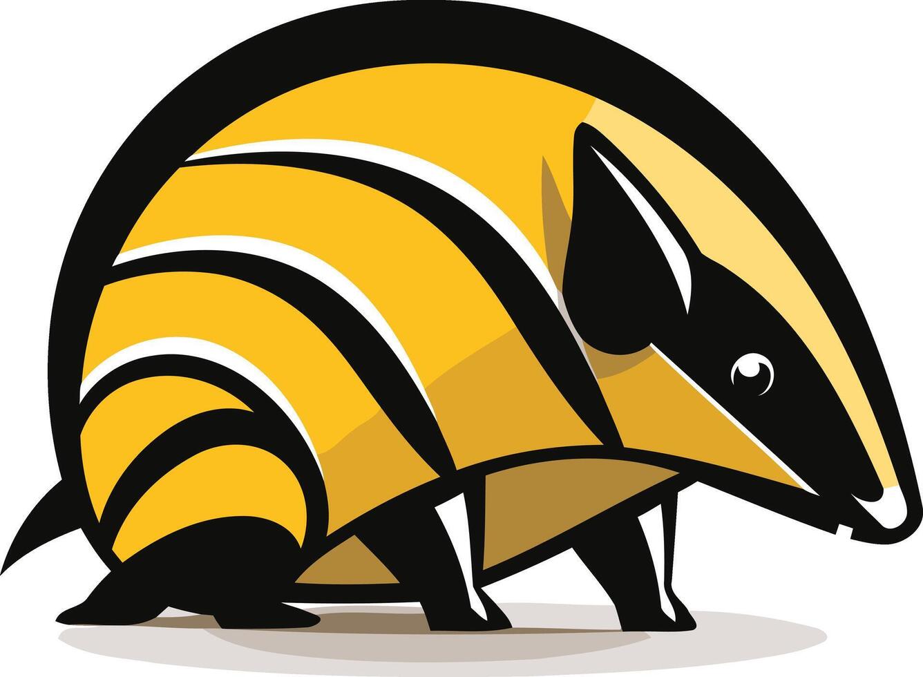 A friendly cartoon armadillo, perfect for children s books, clothing designs, and educational materials vector
