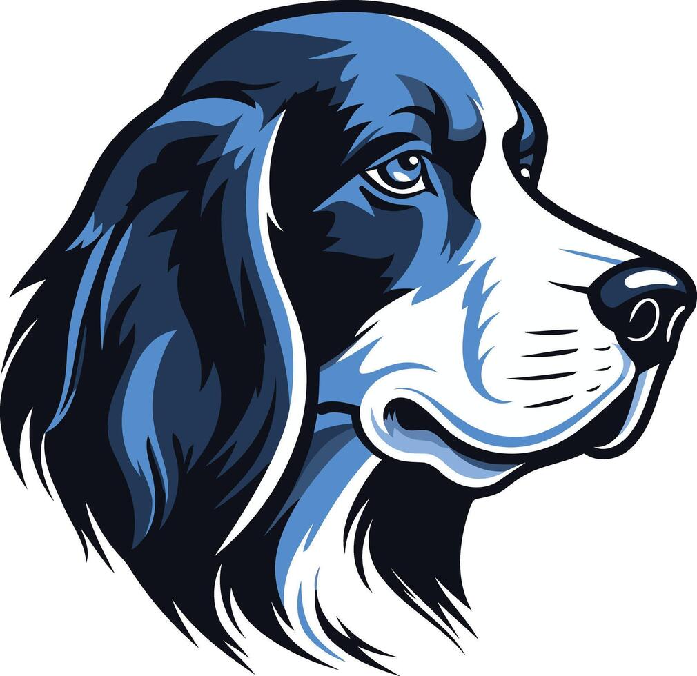 A striking, illustration of a dog s head, perfect for logos, branding, and pet related designs vector