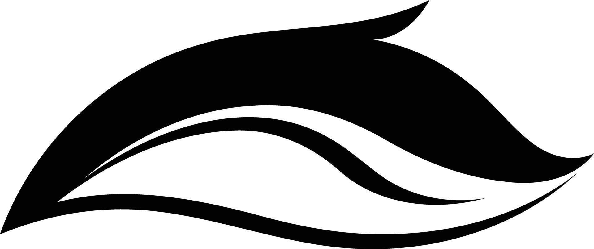Abstract black and white graphic of a stylized eye vector
