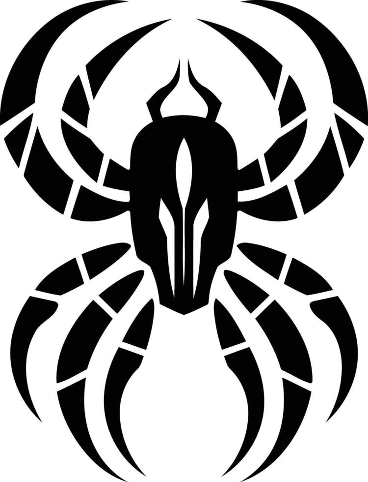 A bold and striking tribal tattoo design of a spider, perfect for body art inspiration vector