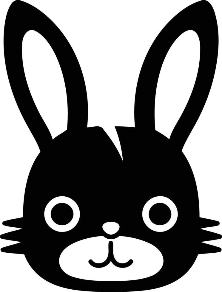 Cute, minimalist bunny rabbit logo, perfect for branding, social media, or websites vector
