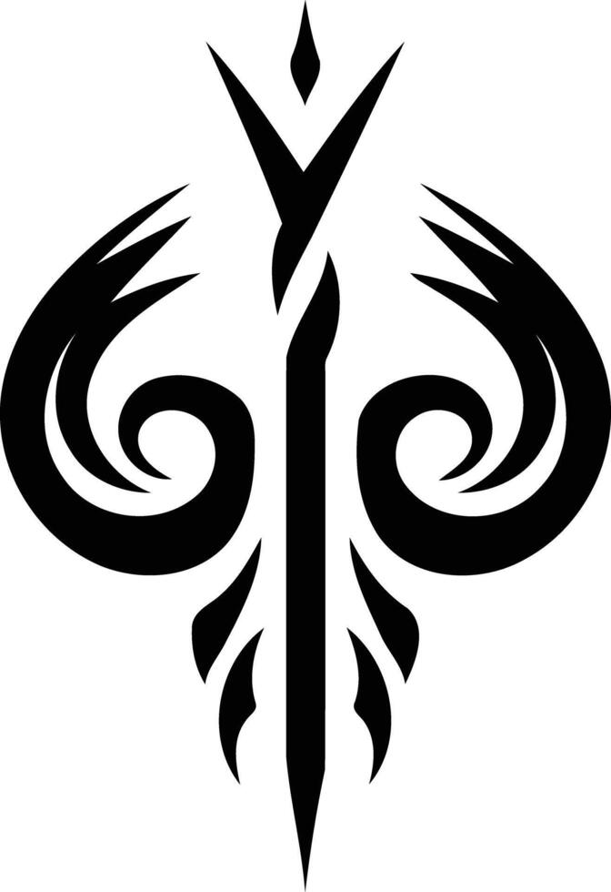 A unique and striking tribal tattoo design, perfect for use in branding, graphic design, and tattoo art vector