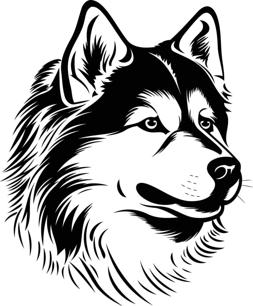 A bold black and white illustration of a wolf's head, perfect for tattoo designs, branding, and more vector