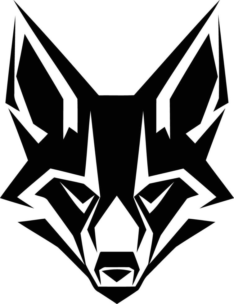 A bold and minimalist fox head logo, perfect for branding, design, and print projects vector