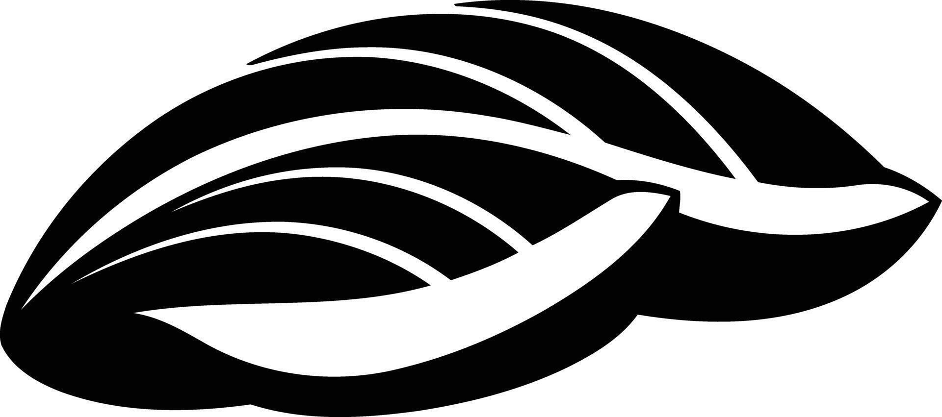 A simple, bold black and white illustration of a seashell, perfect for use in logo design, branding, or as a decorative element vector