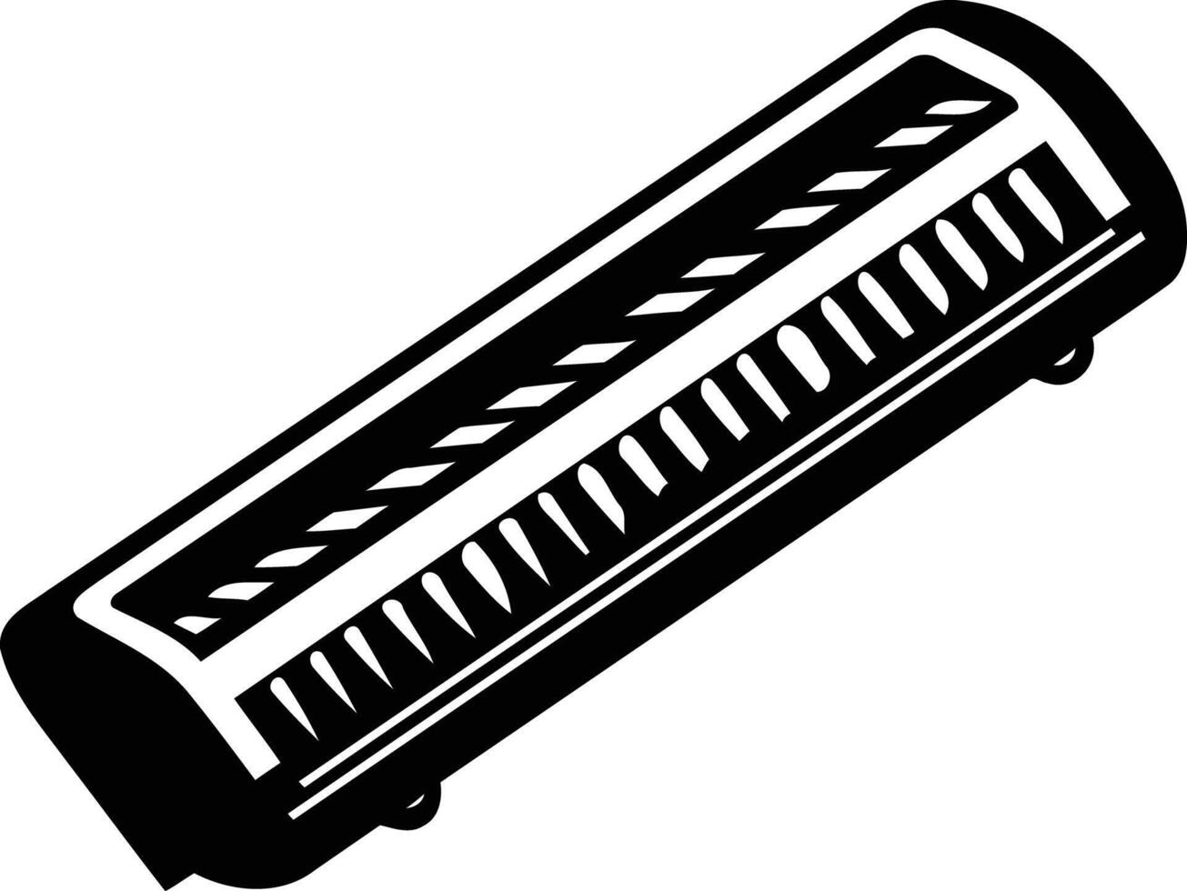 Black and white illustration of a simple air vent, perfect for use in hvac, construction, and home improvement projects vector