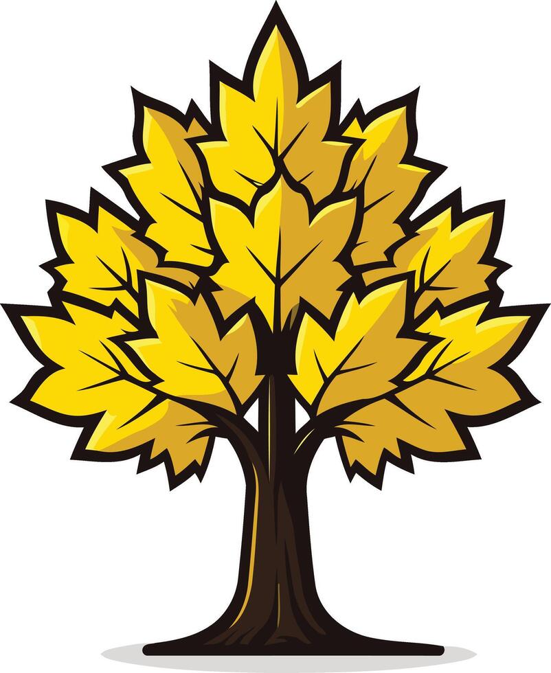 Golden Tree Illustration vector