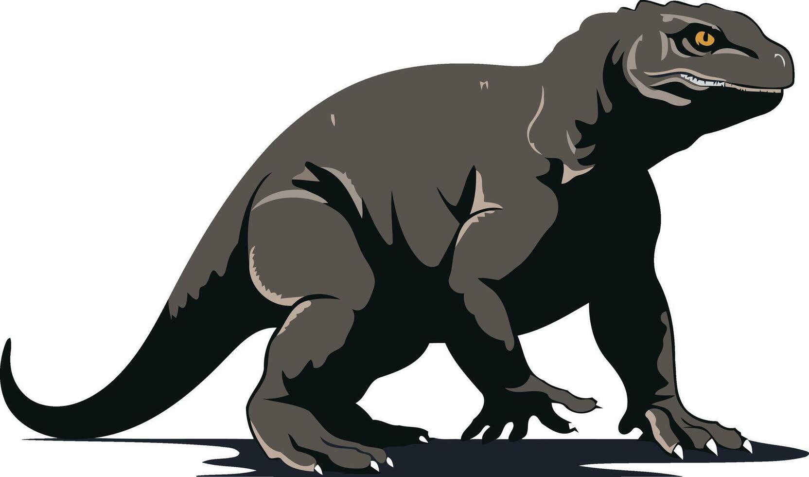 Illustration of a Gray Dinosaur vector