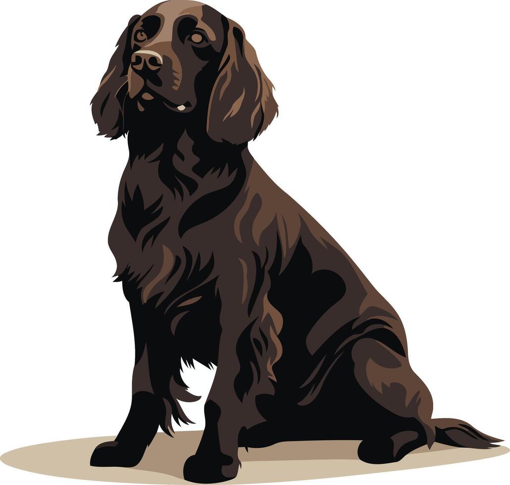 A Detailed Illustration of a Brown Spaniel vector