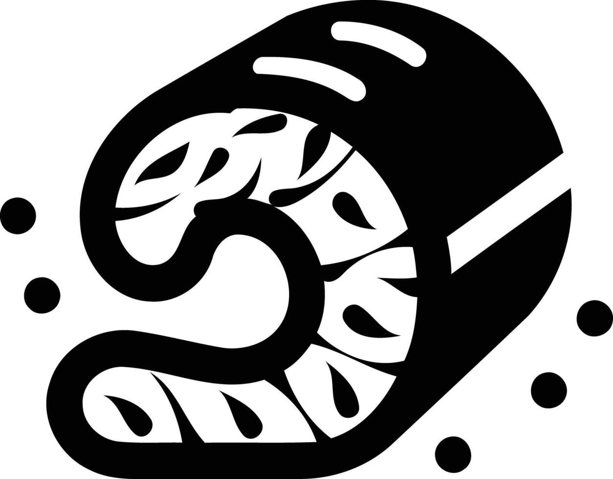 Abstract black and white logo design featuring a stylized wave with organic shapes, perfect for branding, design projects, and web assets vector