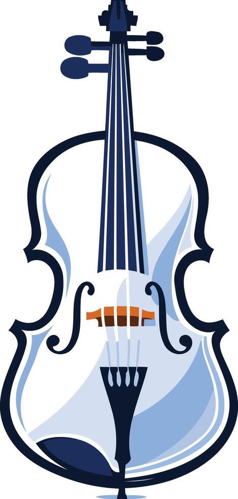 Simple and elegant element illustration of a violin, perfect for musical organizations, websites, or branding vector