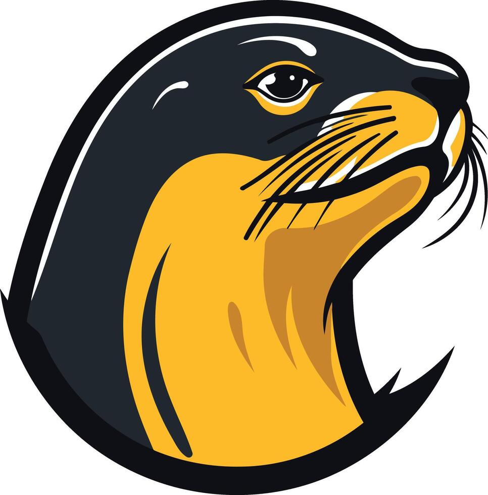 Bold and graphic, this illustration of an otter's head is perfect for a mascot, logo, or branding element for businesses related to nature, water, or wildlife vector