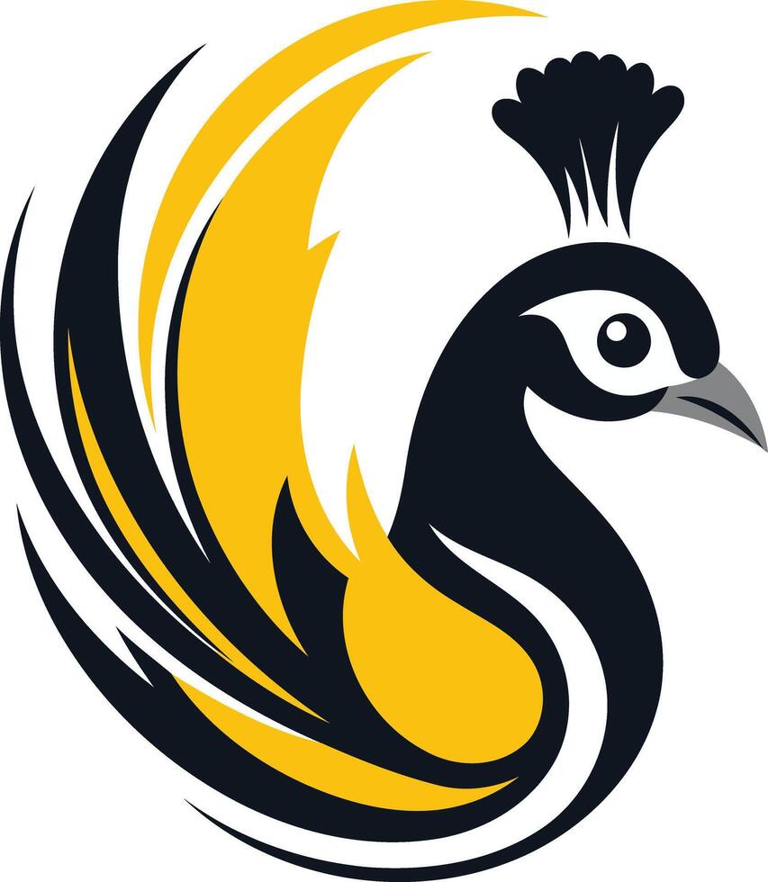 Abstract peacock logo design, perfect for beauty, fashion, and luxury brands vector