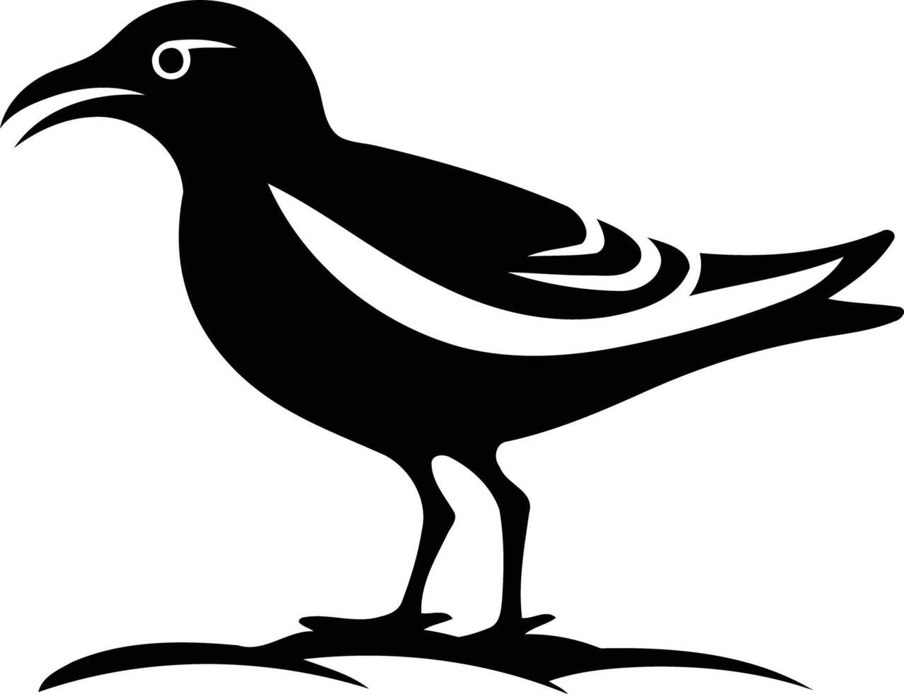 A simple, elegant silhouette of a bird, perfect for branding or logo design vector