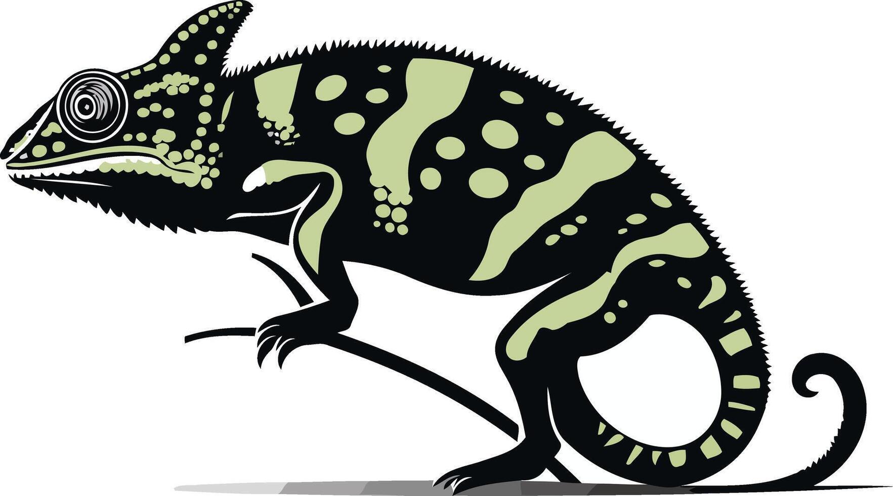Chameleon Illustration on White Background vector