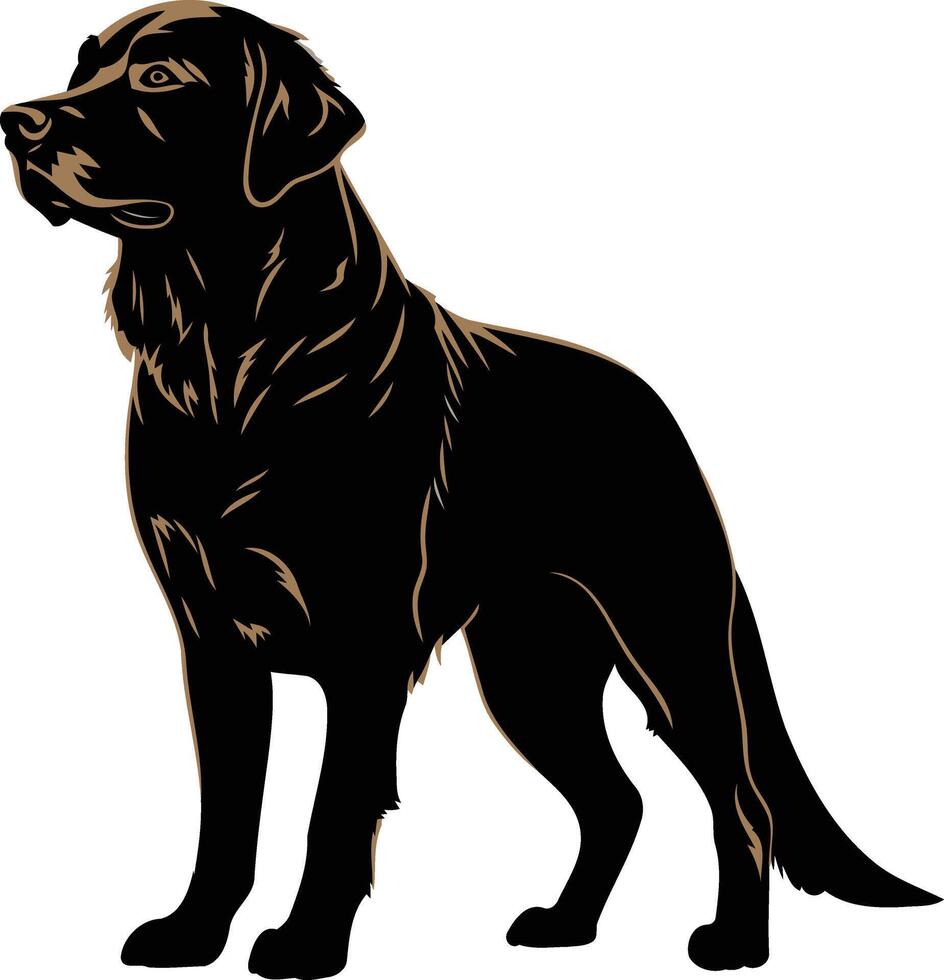 Black Labrador Retriever Silhouette vector