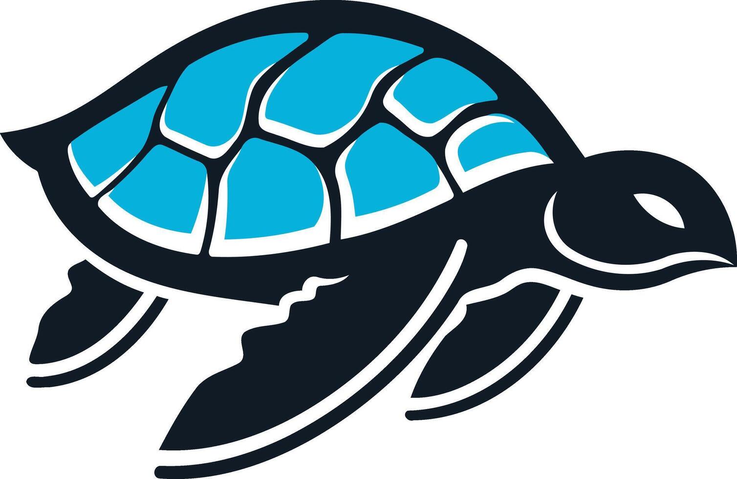 Bold and simple sea turtle logo design, perfect for branding businesses related to the ocean, conservation, or travel vector
