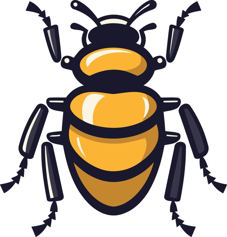 Cute cartoon bee logo design, perfect for branding or illustrations vector